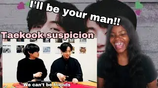 TAEKOOK SUSPICIOUS MOMENTS+ BOYFRIEND VIBES REACTION!!  Video by ( @KOOKVNATION )