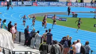 Ht2. Бег на 100 м среди девушек до 16 лет, Чемпионат Австралии среди школьников 2025 года, Мельбу...