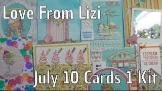 10 Cards One Kit &ndash; Love From Lizi July 18 Card Kit