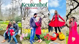 Famous Keukenhof Tulip garden in  NETHERLANDS |Bollywood Song Shooting | #poojaandvikrant #dailyvlog