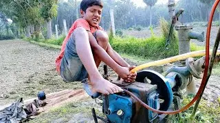 sifat  vs Parvez  Old kirloskar Salo Machine Startup challenge!! How To Start Chalo Machine.