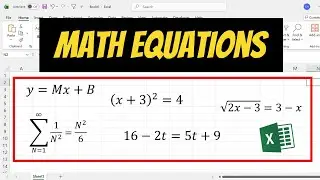 How To Insert Math Equations In Excel