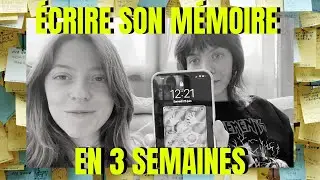 ÉCRIRE SON MÉMOIRE EN TROIS SEMAINES