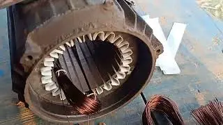 24 Slot 3 Phase Motor Winding || Chain Winding Process, 2HP