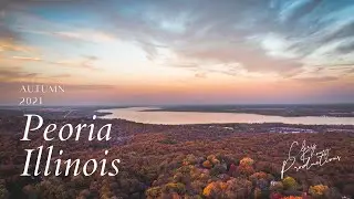 Peoria, Illinois (Autumn 2021)  | 4K Drone Footage