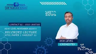 A1/AS Chemistry Past Paper 9701 - October November 2023 VARIANT 11 (ENGLISH/URDU)
