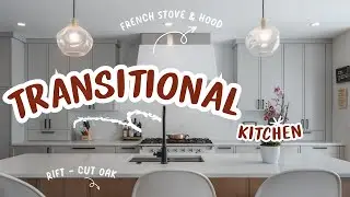 Transitional Kitchen Renovation with Rift Cut White Oak Island