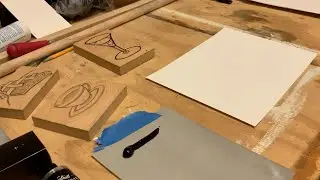 In the Studio with Greig Leach #30: Phase 2 of the LInocut Mixed Media New Idea
