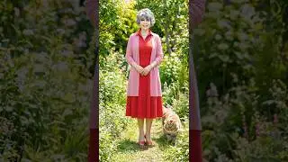 Lady in Red | Spring Outfit #pinkclothing #springgarden #mainecoon