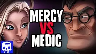 Mercy VS Medic Rap Battle LYRIC VIDEO by JT Music