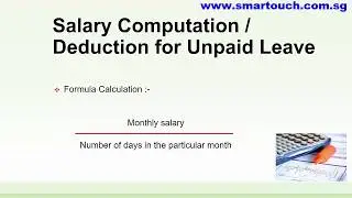 Payroll Malaysia : Salary Computation or Deduction for Unpaid Leave