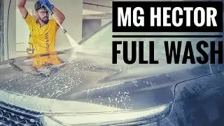 Mg Hector Full wash at Home. With Engine bay cleaning. #mg #hector #asmrvideo
