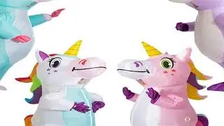 anime Inflatable Unicorn Costume Pink Full Body Unicorn Cosplay Costumes with Blower Funny Party Hal