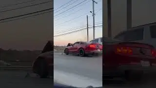 Teen Crashes Parents' Ford Mustang While Attempting Burnout in Bangor (Video courtesy of Jon King)