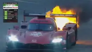 IMSA WeatherTech SportsCar Championship 2018. Rolex 24 at Daytona. Jonathan Bomarito on Fire