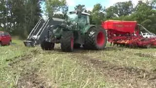 Demodag 20 aug 2014 med Fendt 724 Vario och V&auml;derstads Spirit 400 F Strip Drill Full HD del 2