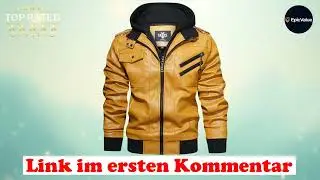 Ultimative Herren Motorrad Bomberjacke aus PU Kunstleder mit abnehmbarer Kapuze!