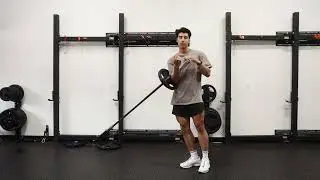 Single Leg Landmine Squat Exercise Demo