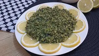 خبيزة بالبرغل ...  أكلة من الزمن الجميل 