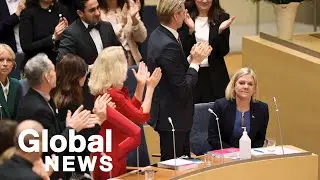 Sweden elects its 1st female prime minister for 2nd time