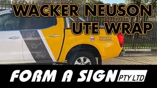 Form A Sign: Wacker Neuson Ute Wrap