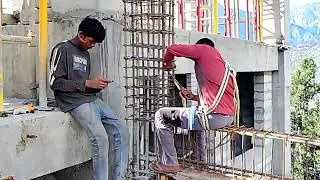 Collum Ring bandhana or lapping #constructionsite #construction #construction #hardworkworks 