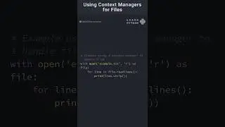 Using Context Managers for Files in Python 
