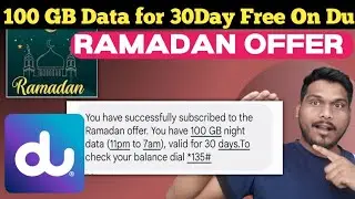 Du Free 100 GB Free? || Du 100 GB Data For 30 Day's Du Offer