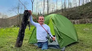 Tent Camp Alone // 24 Hours in Nature - Turkey recipe in casserole
