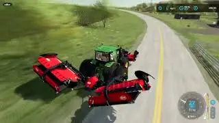 Planting corn, post sowing weed control & rolling, mowing meadow grass Elmcreek FS 22 #26 #viral