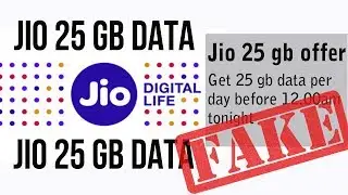 Reliance Jio 25gb per Day offer whatsapp message Reality |Hindi|