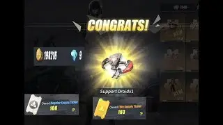 Spending 150k Gold and 200 SUPPLY TICKETS Rules of Survival Support Droid Pieces hunt!