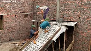 Building Staircases Step by Step / How to Construct a Reinforced Concrete Slope for Staircase Steps