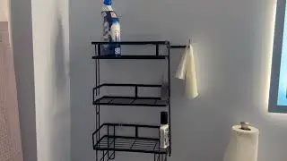 3-Tier Over Toilet Rack with Hooks and Paper Holder for Bathroom Storage and Organization
