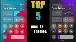 Top 5 miui 12 & 11  Themes with abstract  control center #neontecher