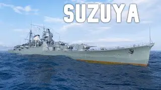 World of WarShips Suzuya - Real Bullet Storm: 301 Target Hits!