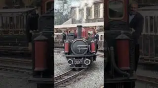 FFESTINIOG RAILWAY: David Lloyd George gets into position at Porthmadog
