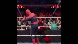 WWE 073 MIX CLIPS:  Spider-Man Clotheslined! Epic WWE Brawl with Deadpool!