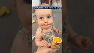 Wenn Babys zum ersten Mal Eis essen 👶🍦 #baby  #icecream  #wissen