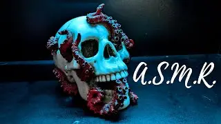 ASMR Spooky Tentacle Skull 💀🐙 TAPPING Only (No Talking)