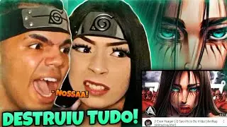 React • Eren Yeager | O Sacrifício Do Vilão | AniRap (Prod. Hunter) | DROP LIBERDADE