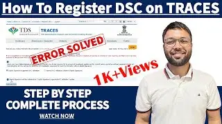 How to register DSC on TRACES | Digital Signature KYC | Java security setting