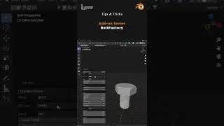 How to create Bolts & Nuts in blender - سلسلة  ادون عن BoltFactory في بلندر