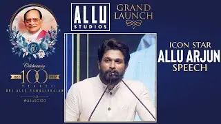 Icon star Allu Arjun Speech @ #AlluStudios Launch | #AlluRamalingaiah | #AlluRG100