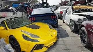 Crashed Supercars Scrapyard Only In Dubai
