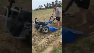 Petrol Operated Two Wheel Walking Tractor #tillage #farming #villagelife #agriculture #workingfarm