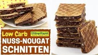 Low Carb Nuss Nougat Schnitten | Low Carb Süßigkeiten selber machen | DIY Süßigkeiten ohne Zucker
