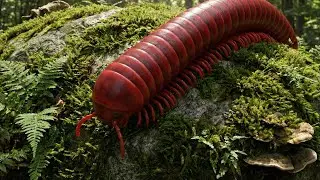 Satisfying Wave: Giant Millipede on Coconut Fiber