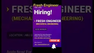 Fresh Engineer | Job In Abu Dhabi | Mechanical engineering | Jobs in Dubai