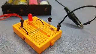 How to Make Touch Sensor Switch Circuit using Transistor Resistor and LED
